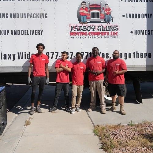 Fatboy Slims Moving Crew in front of our Truck